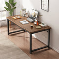 Simple Style Computer Desk Workstation, Stable Home Office Desk Wood Study PC Table with Metal Legs,Sturdy Writing Desk for Work from Home Multi Market World Inc.