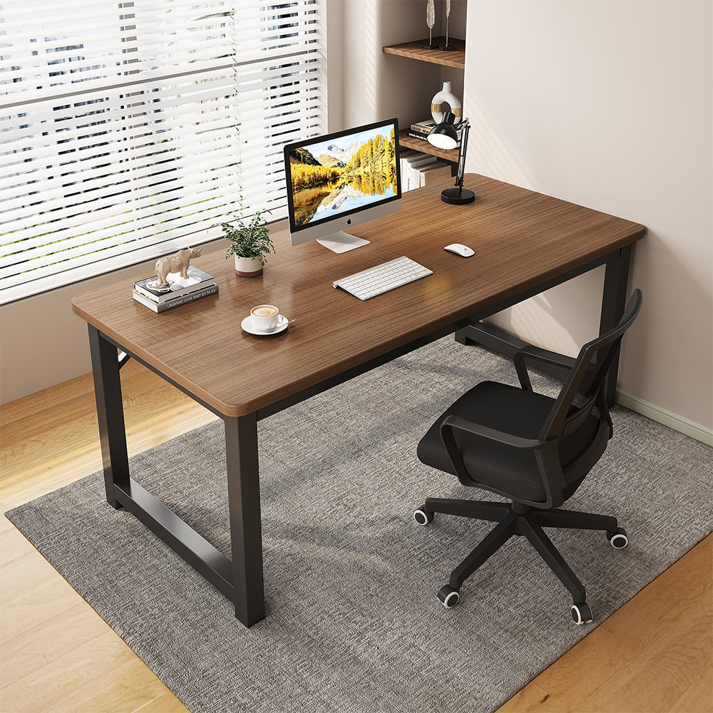 Simple Style Computer Desk Workstation, Stable Home Office Desk Wood Study PC Table with Metal Legs,Sturdy Writing Desk for Work from Home Multi Market World Inc.