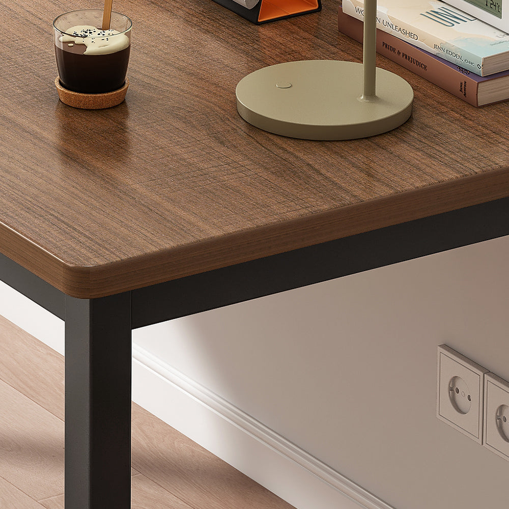Simple Style Computer Desk Workstation, Stable Home Office Desk Wood Study PC Table with Metal Legs,Sturdy Writing Desk for Work from Home Multi Market World Inc.