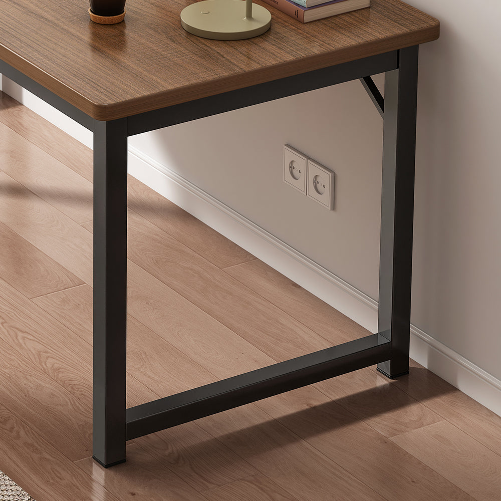 Simple Style Computer Desk Workstation, Stable Home Office Desk Wood Study PC Table with Metal Legs,Sturdy Writing Desk for Work from Home Multi Market World Inc.