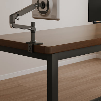 Simple Style Computer Desk Workstation, Stable Home Office Desk Wood Study PC Table with Metal Legs,Sturdy Writing Desk for Work from Home