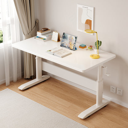Portable Standing Desk, Ergonomic Handle Lift Table Height Adjustable, Additional Crossbeams, Modern Computer Workstations