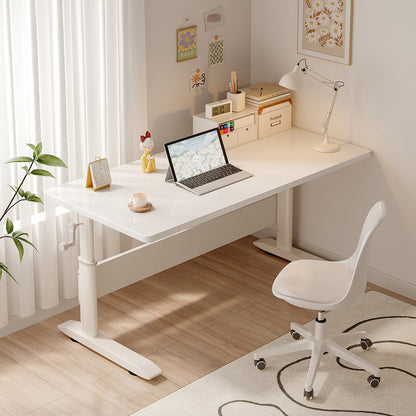 Portable Standing Desk, Ergonomic Handle Lift Table Height Adjustable, Additional Crossbeams, Modern Computer Workstations