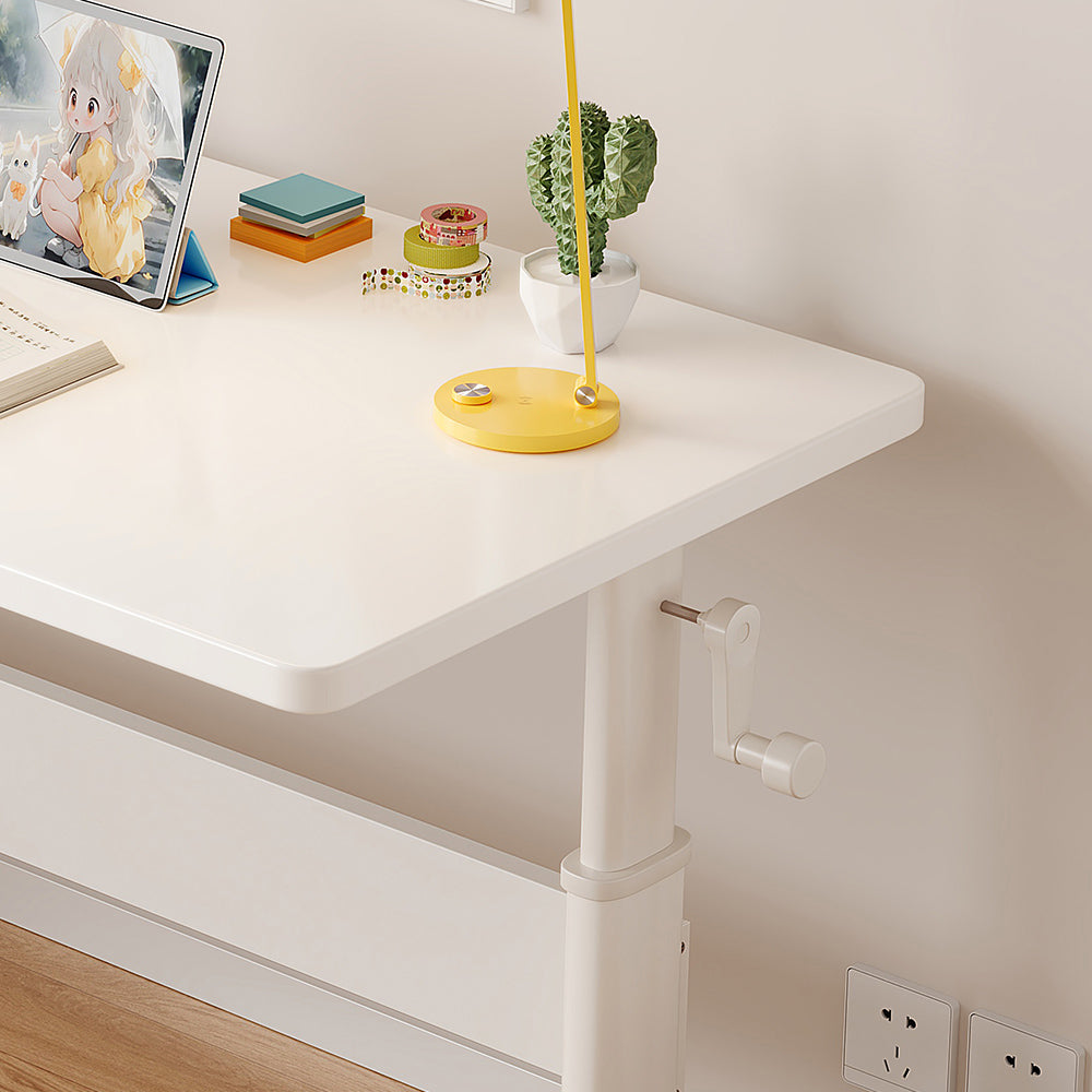 Portable Standing Desk, Ergonomic Handle Lift Table Height Adjustable, Additional Crossbeams, Modern Computer Workstations Multi Market World Inc.