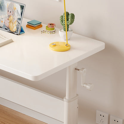 Portable Standing Desk, Ergonomic Handle Lift Table Height Adjustable, Additional Crossbeams, Modern Computer Workstations