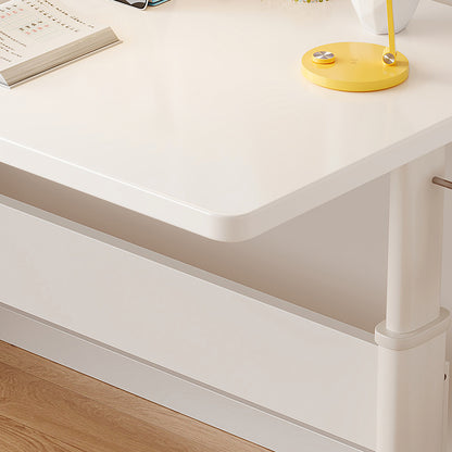 Portable Standing Desk, Ergonomic Handle Lift Table Height Adjustable, Additional Crossbeams, Modern Computer Workstations