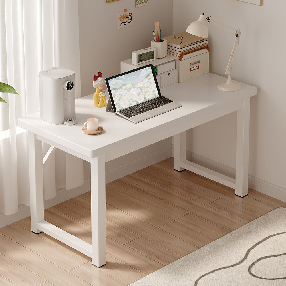 Simple Style Computer Desk Workstation, Stable Home Office Desk Wood Study PC Table with Metal Legs,Sturdy Writing Desk for Work from Home Multi Market World Inc.