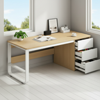 Computer Desk with Grommet Hole and 3 Drawers, Home Office PC/Laptop Gaming Table, Study Workstation, Assembly Required, 1 pcs Multi Market World Inc.