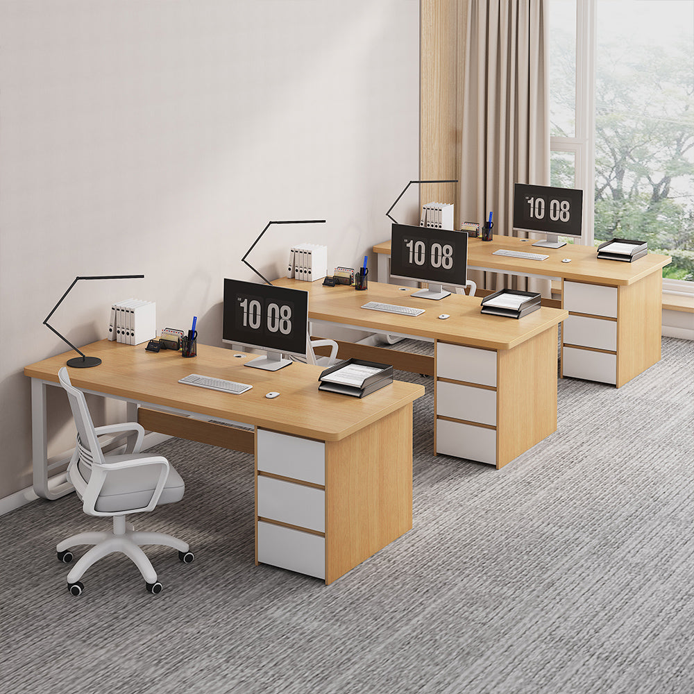 Computer Desk with Grommet Hole and 3 Drawers, Home Office PC/Laptop Gaming Table, Study Workstation, Assembly Required, 1 pcs Multi Market World Inc.