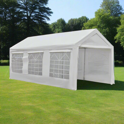 10 x 20 FT Heavy Duty White Steel Party Tent,  with Removable Sidewalls Multi Market World Inc.