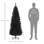 6FT Pencil Christmas Tree, Artificial Christmas Tree with Automatic Open for Home Party, Black Multi Market World Inc.