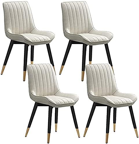 Dining Chairs Upholstered Faux Leather Seat Set of 4 Multi Market World Inc.
