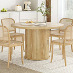 43" Round Dining Table with Pedestal Storage Base Multi Market World Inc.