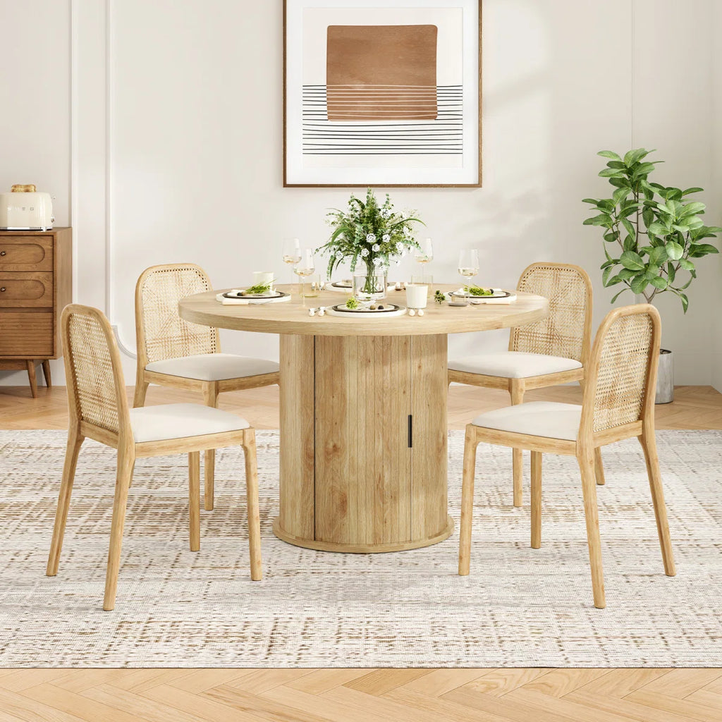 43" Round Dining Table with Pedestal Storage Base Multi Market World Inc.