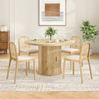 43" Round Dining Table with Pedestal Storage Base Multi Market World Inc.