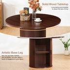 43" Round Dining Table with Pedestal Storage Base Multi Market World Inc.