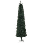6FT Artificial Christmas Tree Xmas Pencil Tree Holiday Home Indoor Decoration with Foldable Black Stand for Party, Green Multi Market World Inc.