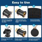 Portable Folding Toilet – Multi-Functional Retractable Camping Commode with Toilet Paper Holder Multi Market World Inc.
