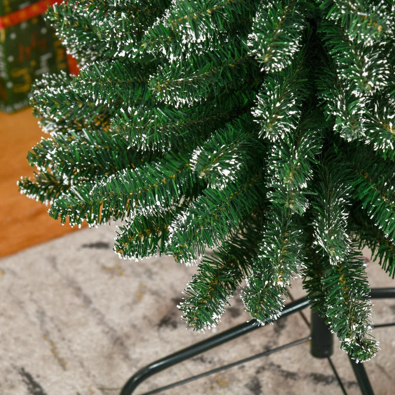 7.5FT Artificial Snow Dipped Christmas Tree Xmas Pencil Tree Holiday Home Indoor Decoration with Foldable Black Stand, Green Multi Market World Inc.