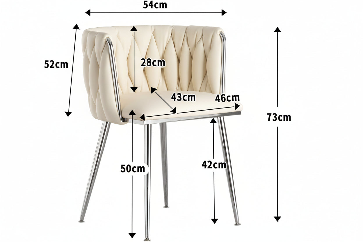 MMW Velvet Dining Chair with Silver Metal Legs - Upholstered Tufted Accent Chair for Dining Room, Living Room, and Bedroom Multi Market World Inc.
