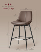 Set of 2 Counter Height Bar Stools with PU Multi Market World Inc.