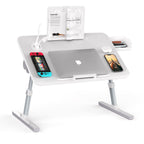 RAINBEAN Lap Desk with Charging Port and Book Stand, Foldable and Adjustable Laptop Desk for Bed and Sofa Multi Market World Inc.