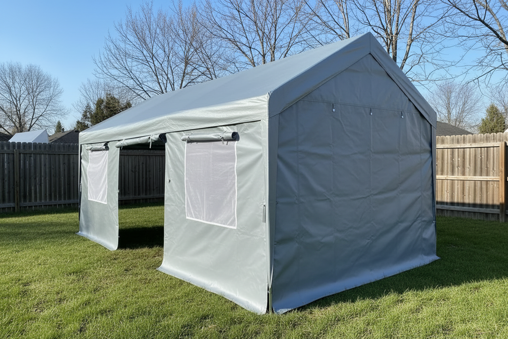 10 x 20 FT Heavy Duty Steel Silver Party Tent,  with Removable Sidewalls Multi Market World Inc.