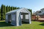 10 x 20 FT Heavy Duty Steel Silver Party Tent,  with Removable Sidewalls Multi Market World Inc.