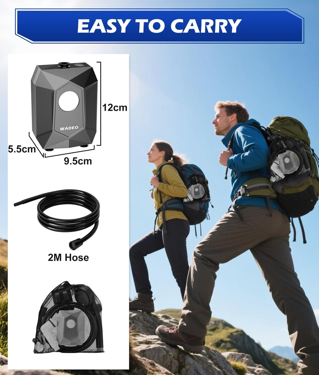 Portable Camping Shower with 6000mAh Battery & LED Temp Display | 5 Pressure Modes Multi Market World Inc.