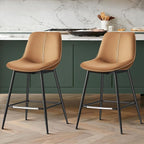 Set of 2 Counter Height Bar Stools with PU Multi Market World Inc.