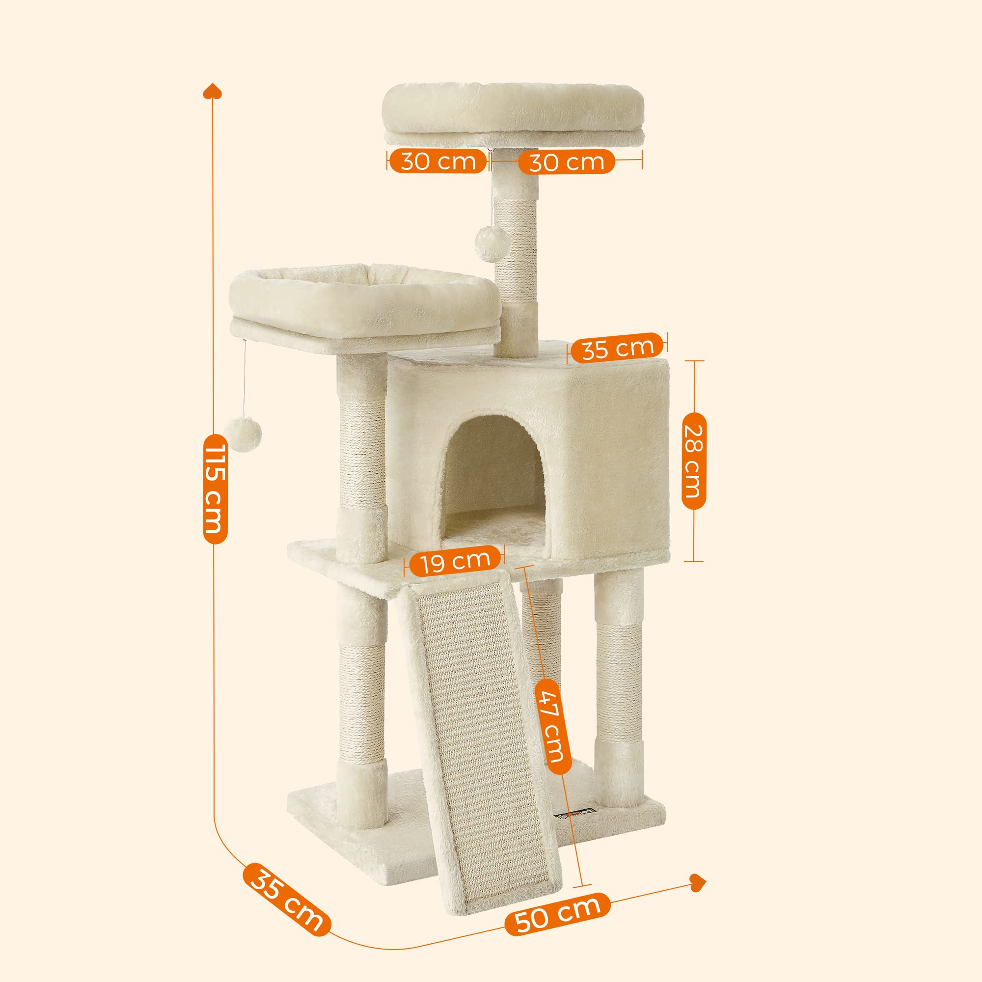 Cat Tree 2 Perches 2 Caves Multi Market World Inc.