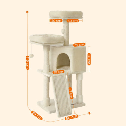 Cat Tree 2 Perches 2 Caves