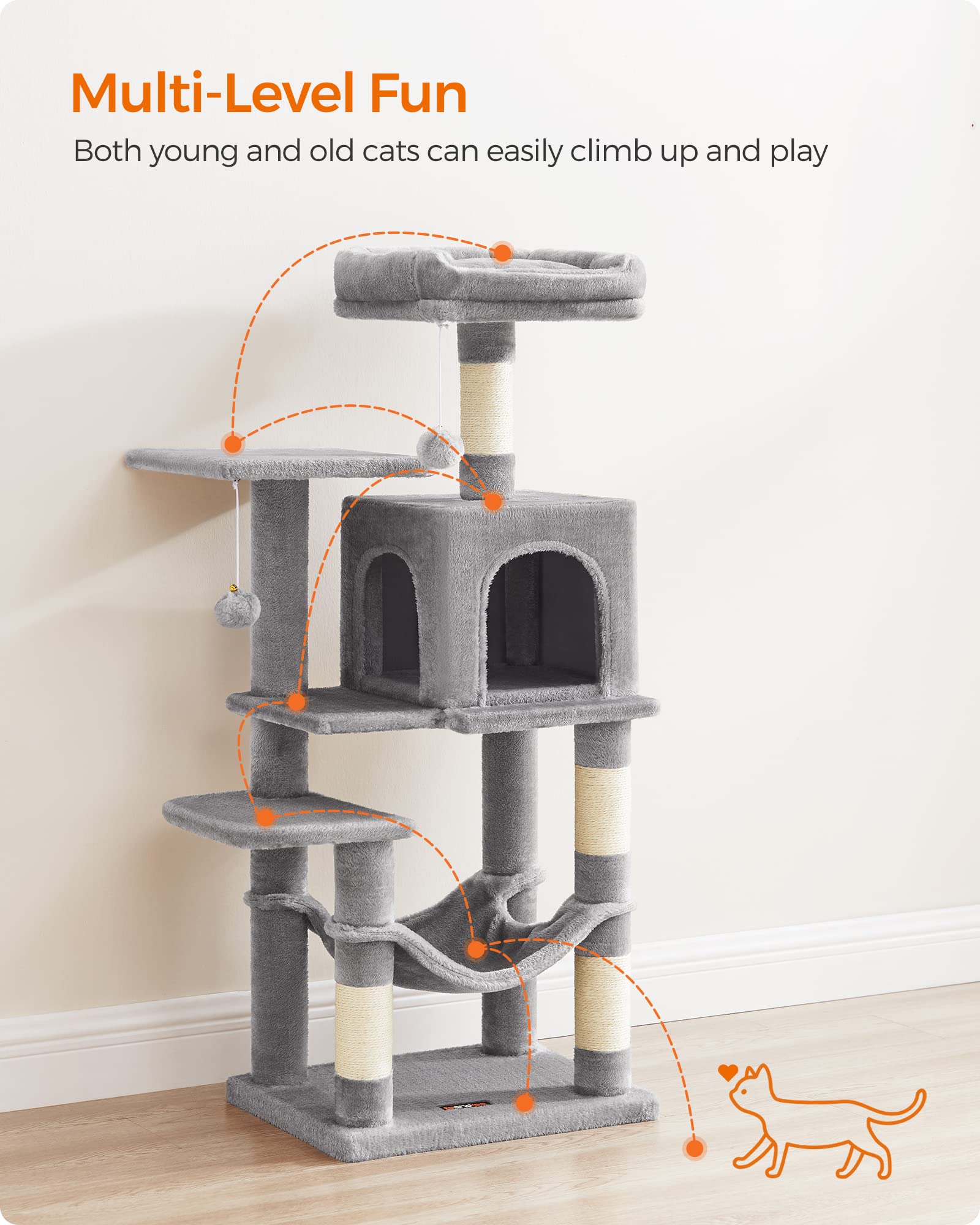 Cat Tree 2 Perches 2 Caves Multi Market World Inc.