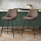 Set of 2 Counter Height Bar Stools with PU Multi Market World Inc.