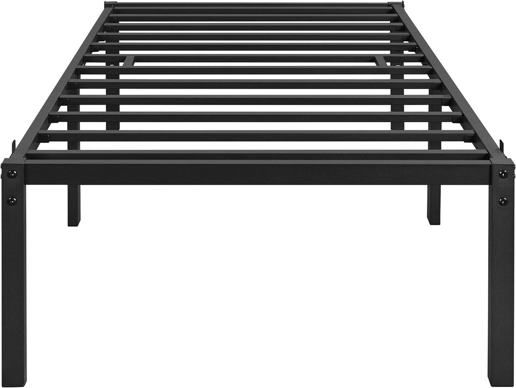 Metal Platform Bed with Steel Slat Support, Simple Design Multi Market World Inc.