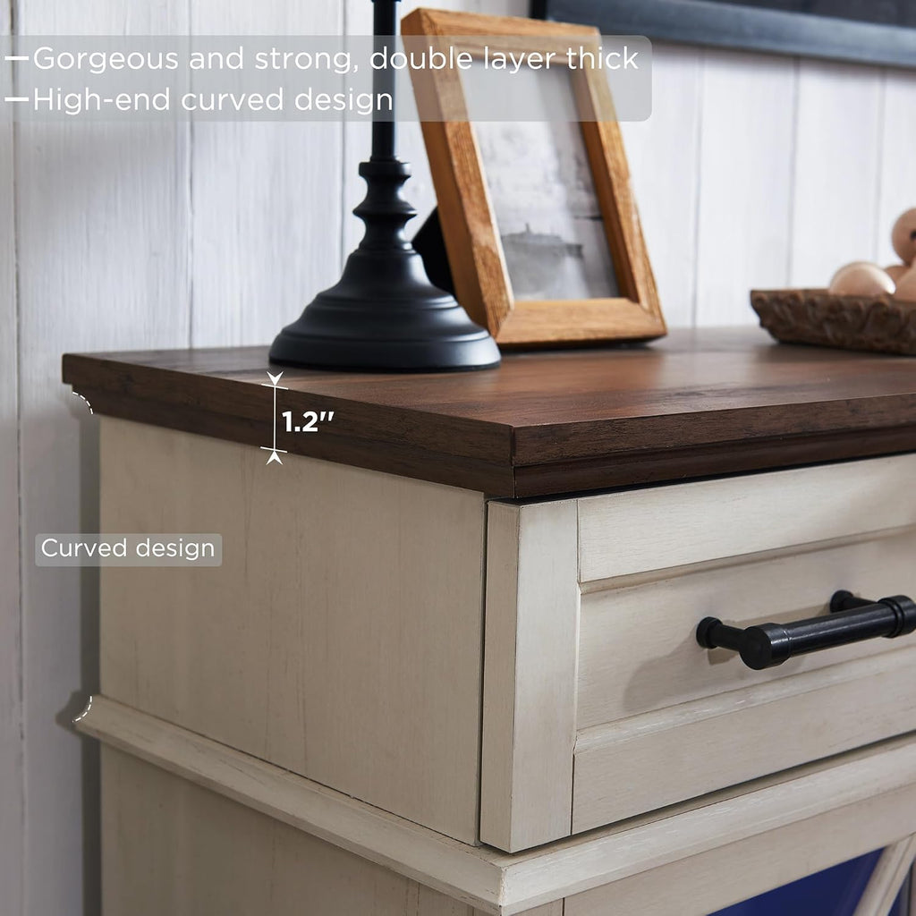 70" Farmhouse Fireplace TV Stand for TVs up to 80", Driftwood Gray Multi Market World Inc.