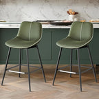 Set of 2 Counter Height Bar Stools with PU Multi Market World Inc.