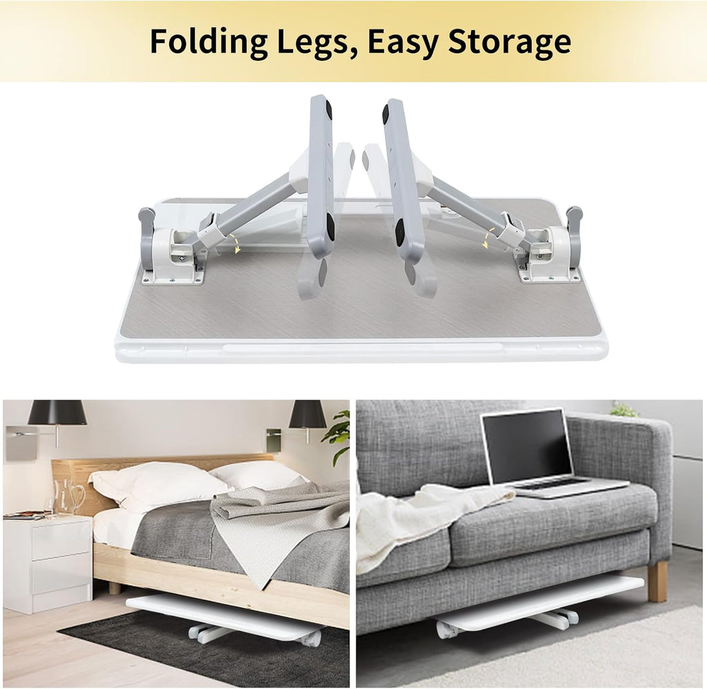 Adjustable Laptop Bed Desk with LED Light & Storage Drawer, Portable Lap Table Stand Multi Market World Inc.