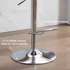 Set of 2 MMW Velvet Adjustable Bar Stool/ Barstools with Silver Base, Tufted High Back Swivel Bar Chair Multi Market World Inc.