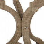 French Country Scalloped Wood Side Table with Pedestal Base, Wooden End Table/ Coffee Table Multi Market World Inc.