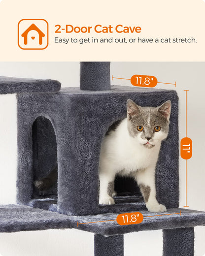 Cat Tree 2 Perches 2 Caves