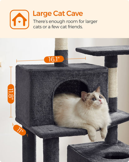 Cat Tree 2 Perches 2 Caves