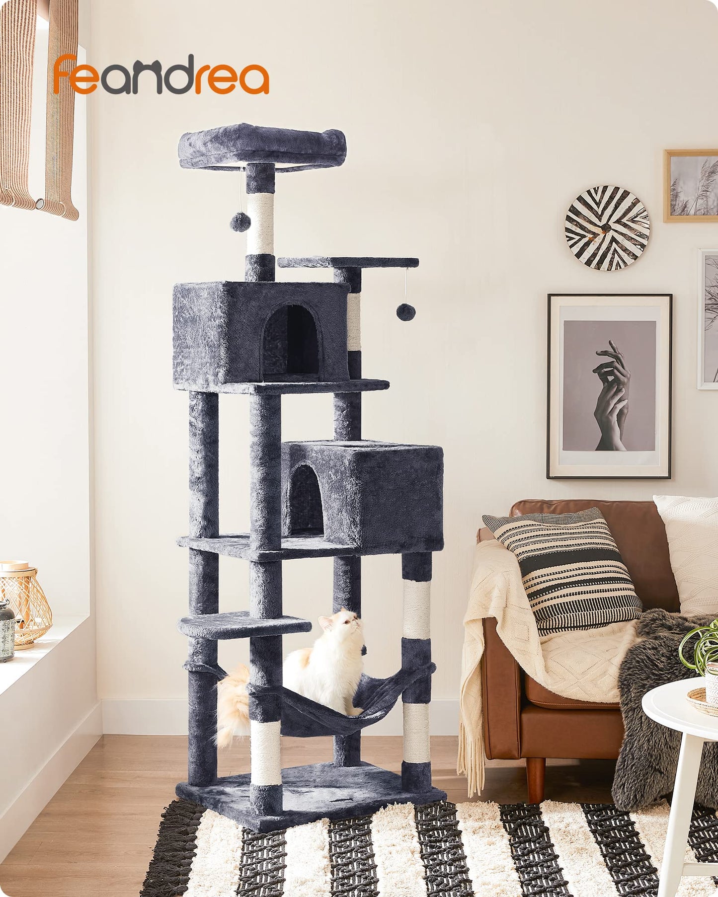Cat Tree 2 Perches 2 Caves