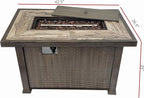Gray Oak 50,000 BTU Propane Fire Pit Table - Aluminum & Steel Frame Multi Market World Inc.