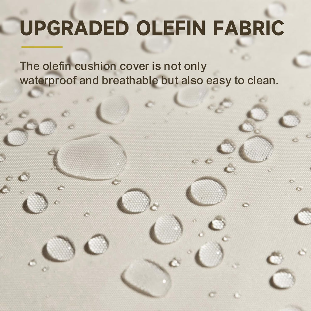 5-Piece Patio Furniture Set with 2-Seater Loveseat, 2 Accent Chairs, and Modular Marble-Style Tempered Glass Coffee Tables Multi Market World Inc.