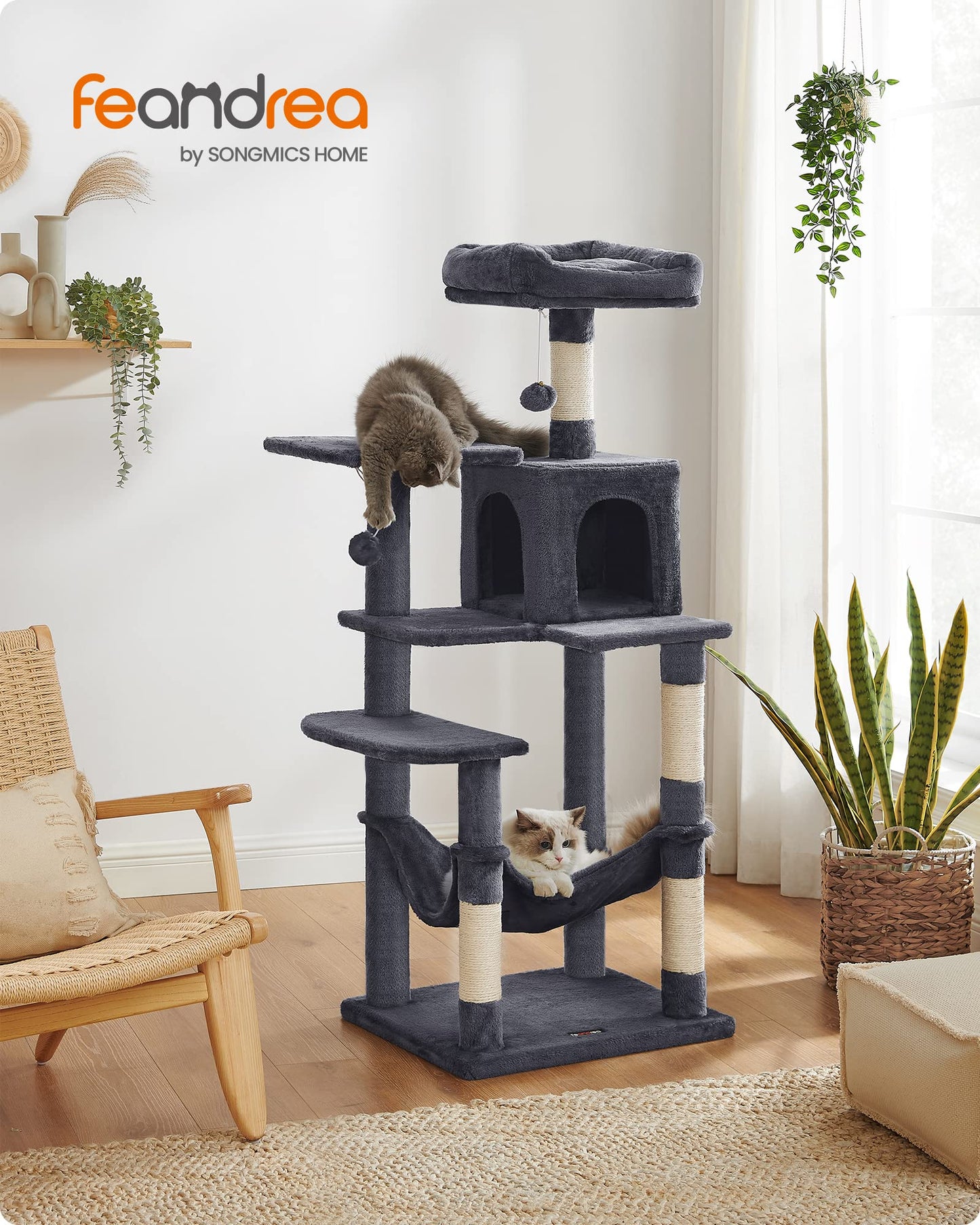 Cat Tree 2 Perches 2 Caves