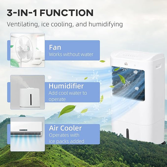 Portable Ice Cooling Fan with remote