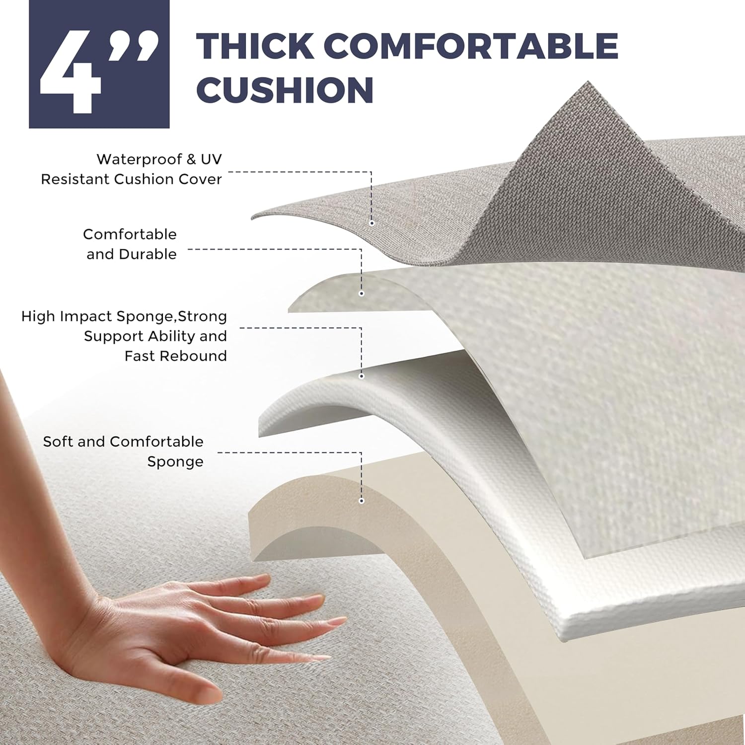 4-Piece Patio Furniture Set with All-Aluminum Rust-Resistant Frame, 2 Accent Chairs, Loveseat, and Faux Teak Coffee Table (fd) Multi Market World Inc.