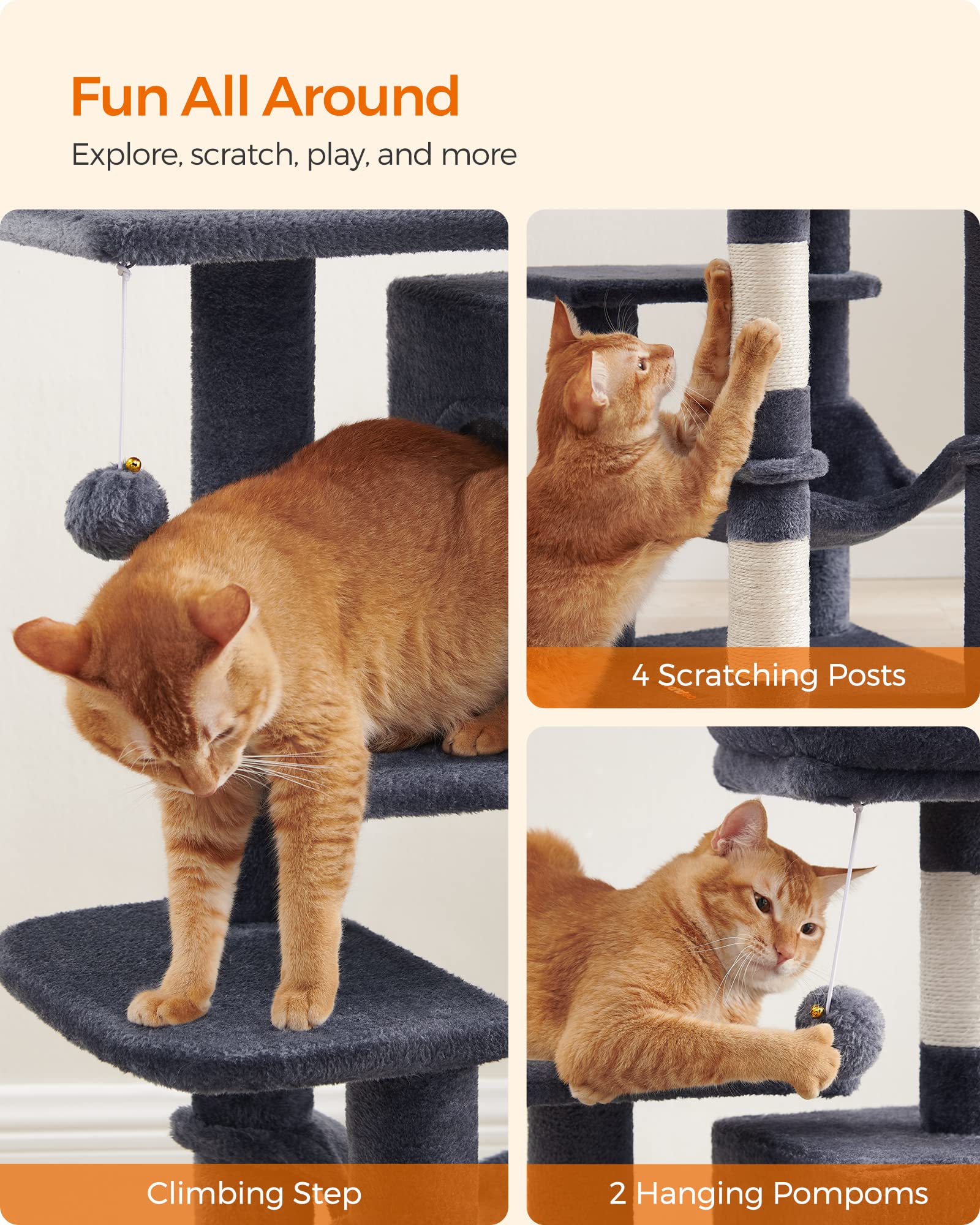 Cat Tree 2 Perches 2 Caves Multi Market World Inc.