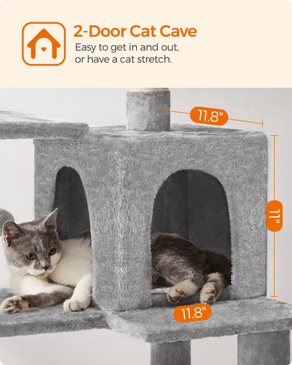 Cat Tree 2 Perches 2 Caves
